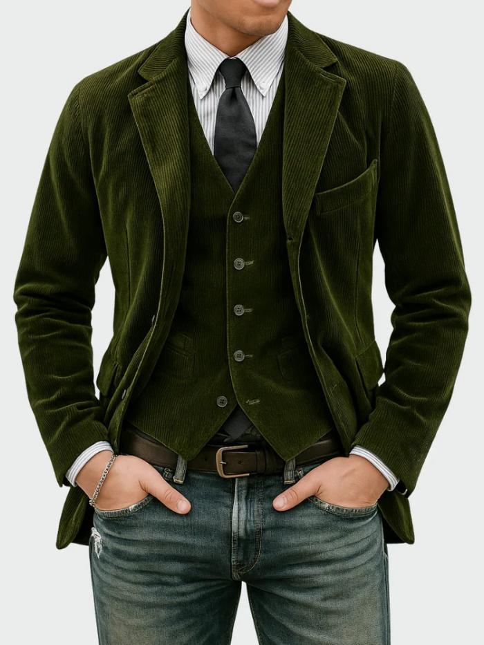 Tommy™ | Conjunto de 2 piezas: blazer y chaleco