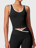 Camiseta Sin Mangas Con Contrastes