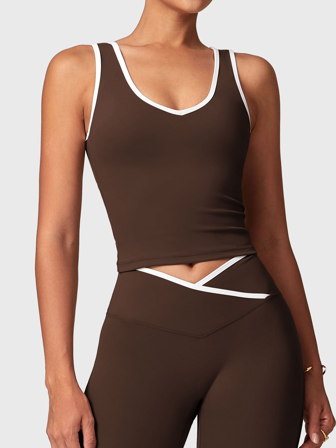 Camiseta Sin Mangas Con Contrastes