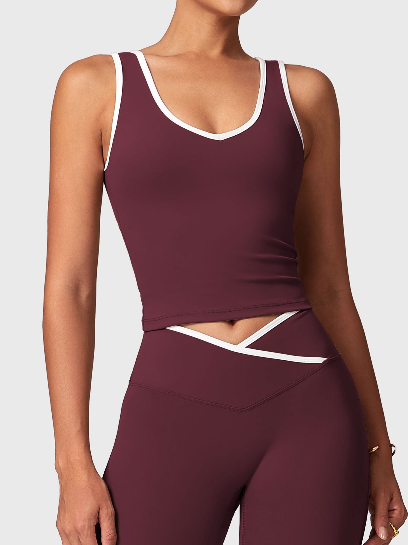 Camiseta Sin Mangas Con Contrastes