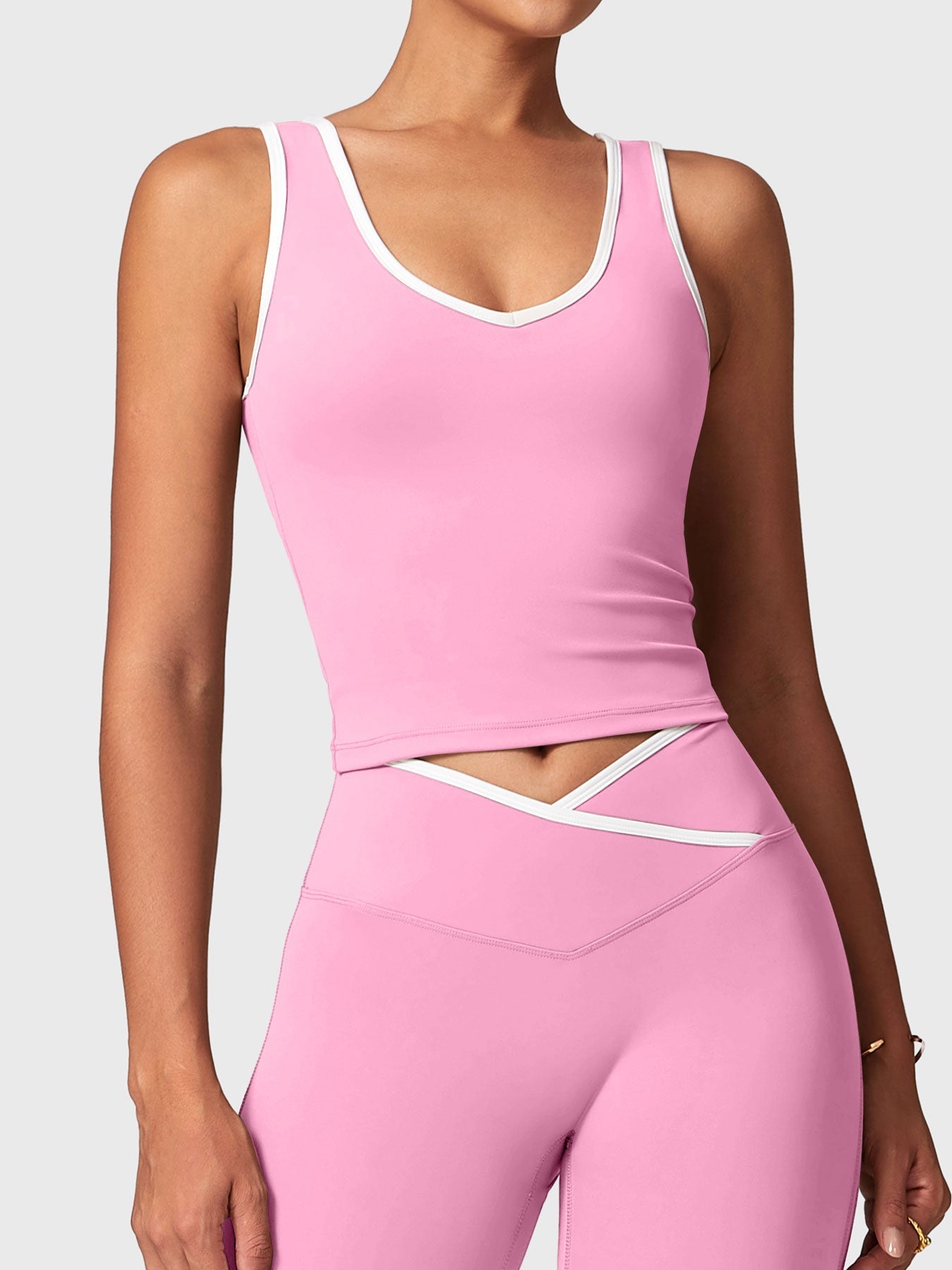 Camiseta Sin Mangas Con Contrastes